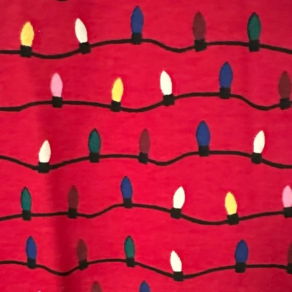 Red Long Sleeve Shirt with Pattern - Picture 4 of 5